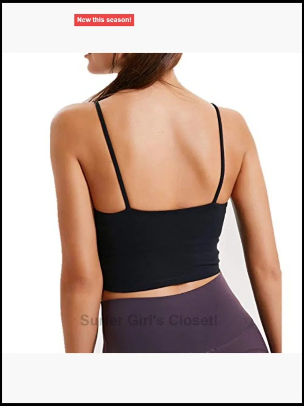 Padded Sports Bra Yoga Tank Top Longline Crop Top